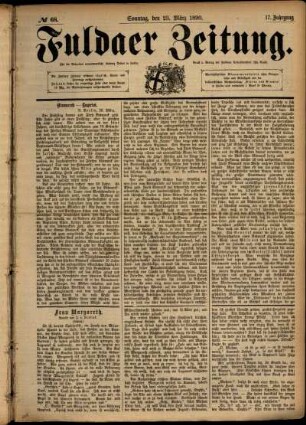 Ausgabe vom Sonntag, den 23. März 1890.
