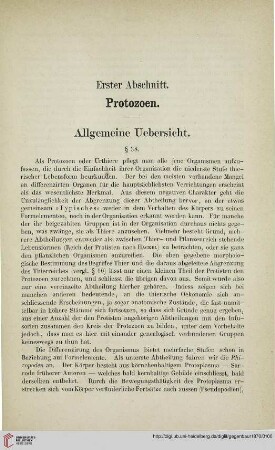Erster Abschnitt: Protozoen