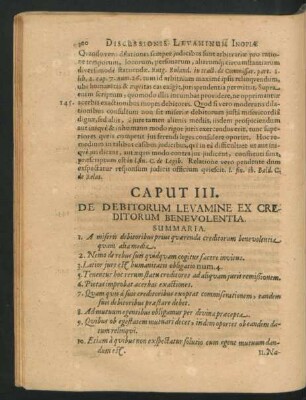 Caput III. De Debitorum Levamine Ex Creditorum Benevolentia.