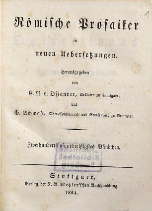 Marcus Fabius Quintilianus Zwölf Bücher Anleitung zur Beredtsamkeit, 6
