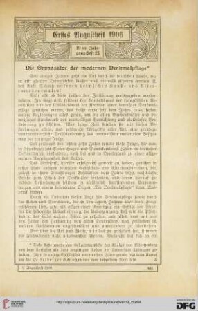 Die Grundsätze der modernen Denkmalpflege, [1]
