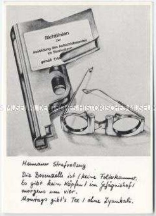 Postkarte zur Strafvollzugsordnung