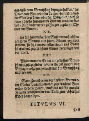 Titulus VI. De Donationibus Inter Virum Et Uxorem.