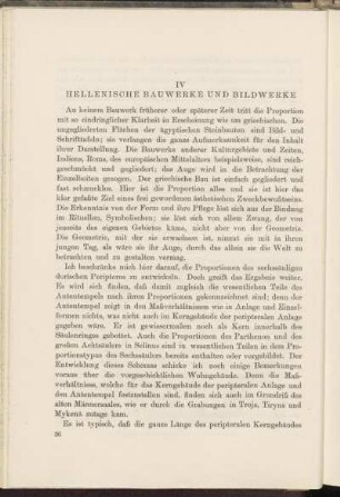 IV Hellenische Bauwerke und Bildwerke