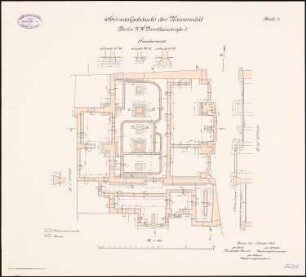 Friedrich-Wilhelms-Universität (Humboldt-Universität) Berlin Hörsaalgebäude: Grundriss Fundament 1:100