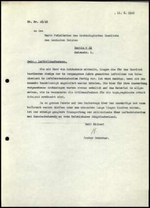Brief; Walther Wrede an Martin Schede