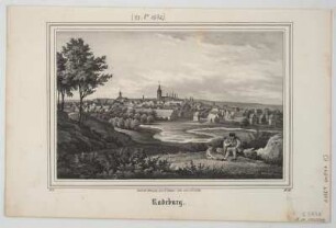 Ansicht von Radeburg, Lithographie , 1841 : Radeburg / Nach der Natur gez. von H. Täuber. Lith. von C. W. Arldt. - [Dresden] : [Pietzsch] , [1841]. - 1 Kunstblatt : Lithogr. ; 19 x 13 cm