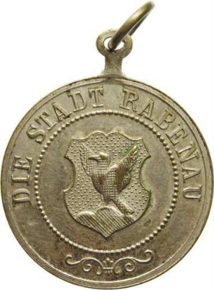 König Albert - Medaille auf das 800-jährige Wettinjubiläum der Stadt Rabenau