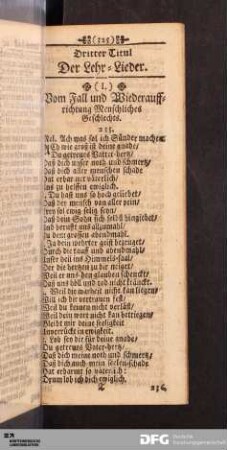 Dritter Titul Der Lehr-Lieder.