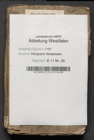 Einnahmerückstände der aufgehobenen geistlichen Stiftungen. Vorprovenienz: Domäneninspektion Paderborn
