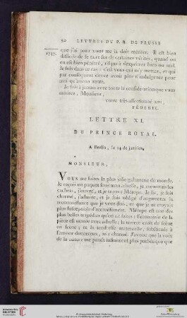 (Lettre XI - XX)