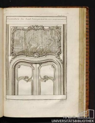 Planche 219. Decoration du haut d'une porte et de son couronnement.