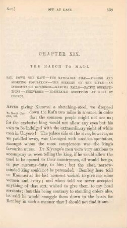 Chapter XIX. The march to Madi