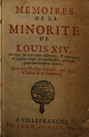 Mémoires de la minorité de Louis XIV (roi de France)
