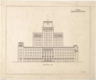 Billing, Hermann; Bochum (Nordrhein-Westfalen); Rathaus - Hauptansicht (Ansicht)