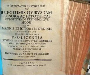 Dissertatio inavgvralis de illegitimis qvibvsdam pignora ac hypothecas constitvendi retinendiqve modis