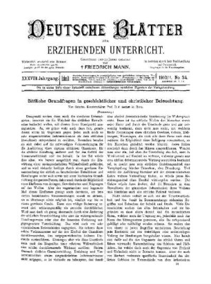 Sittliche Grundfragen in geschichtlicher und christlicher Beleutung : (Fortsetzung)
