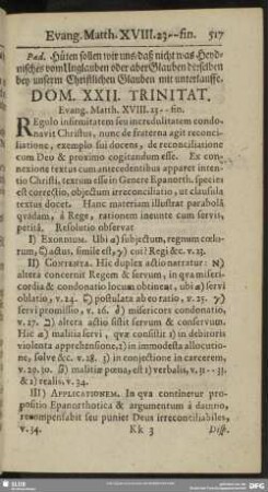 Dom. XXII. Trinitat. Evang. Matth. XVIII. 23-fin.