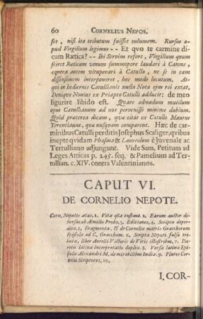 Caput VI. De Cornelio Nepote