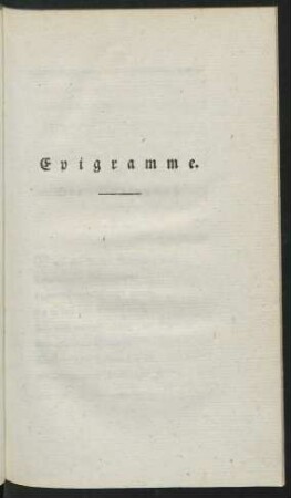 Epigramme