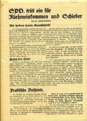Wahlflugblatt der NSDAP zur Reichstagswahl im Juli 1932