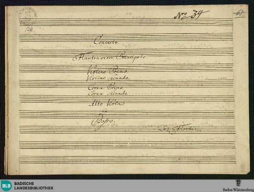 Concertos - Mus. Hs. 136 : fl, orch; D; GroF 684