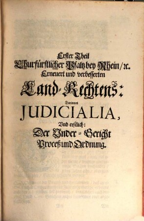 Churfürstlicher Pfaltz Landrecht