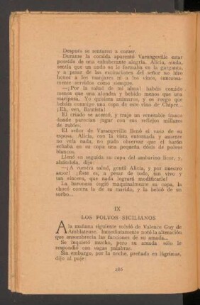 IX - Los polvos sicilianos
