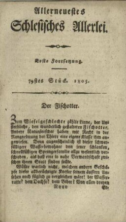 79stes Stück. 1805.
