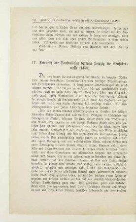 17. Friedrich der Sanftmütige verleiht Leipzig die Neujahrsmesse (1458)