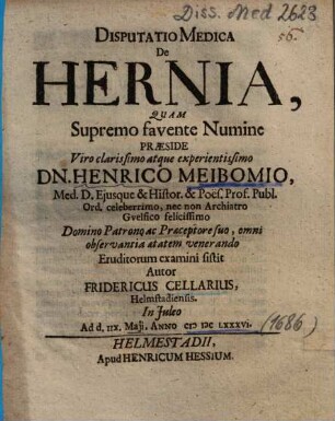 Disputatio Medica De Hernia