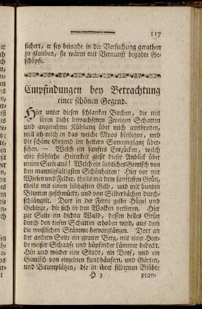Empfindungen bey Betrachtung einer schönen Gegend