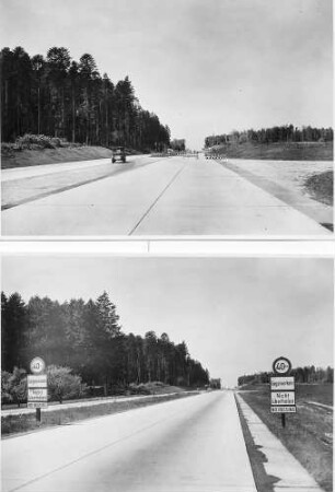 Verkehrsführung im Gegenverkehr bei km 221 Betonfahrbahndecke