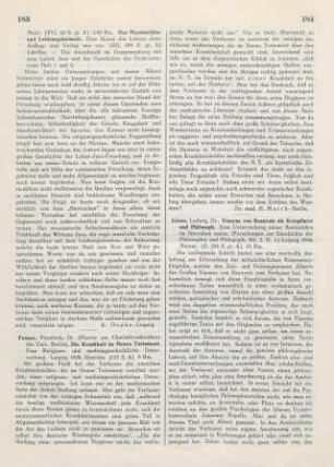 184-185 [Rezension] Lieser, Ludwig, Vinzenz von Beauvais als Kompilator und Philosoph