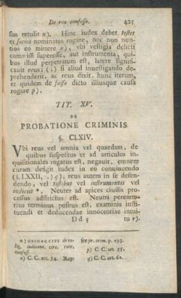 Tit. XV. De Probatione Criminis