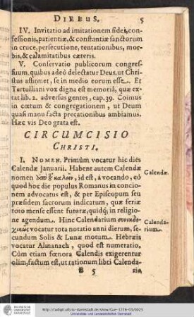 Circumcisio Christi.