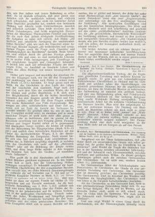 230-231 [Rezension] Weidel, Karl, Germanentum und Christentum