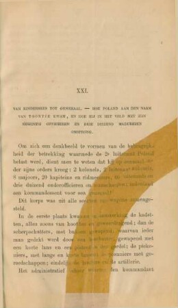 XXI. Van kindermeid tot generaal. - ...
