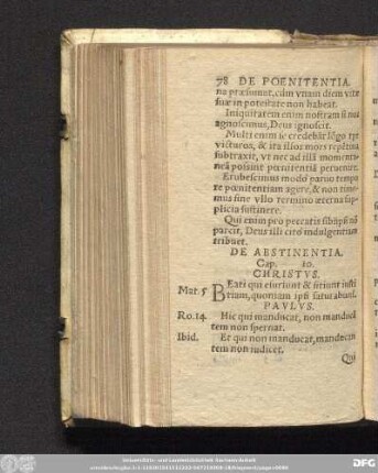 De Abstinentia. Cap. 10.