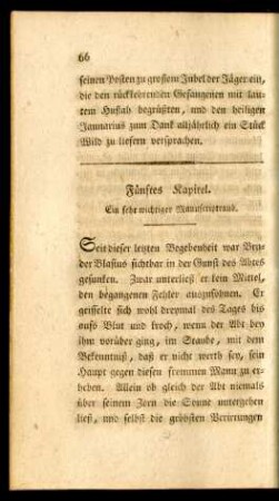 Fünftes Kapitel. Ein sehr wichtiger Manuscriptraub.