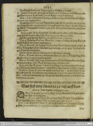 Was sich von Anno 1622 biß auff das 1623. Jahr begeben und zugetragen