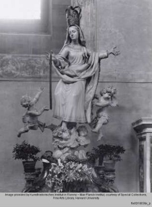 Madonna mit Gürtel mit Engeln und Cherubim - Madonna mit Gürtel (20. Jhdt.?) mit Engeln und Cherubim