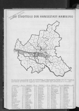 Die Stadtteile der Freien und Hansestadt Hamburg