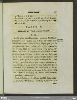 Caput V. Effectus Et Vigor Consuetudinis