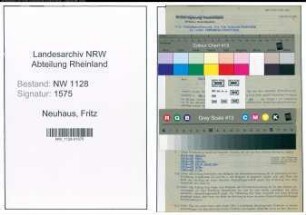 Entnazifizierung Fritz Neuhaus , geb. 13.02.1894 (Feuerwehrmann)