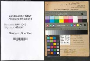 Entnazifizierung Guenther Neuhaus , geb. 28.09.1907 (Lehrer)