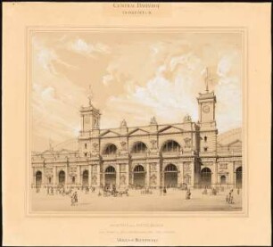 Hauptbahnhof, Frankfurt/Main Empfangsgebäude: Mittelbau: perspektivische Ansicht