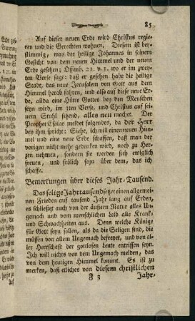 85-95, Bemerkungen über dieses Jahr-Tausend.