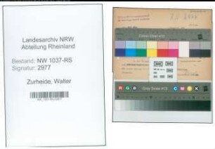 Entnazifizierung Walter Zurheide , geb. 19.03.1901 (Foerster)