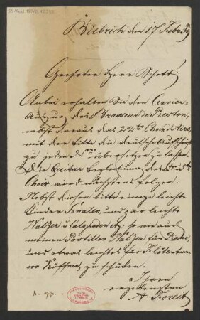Brief an B. Schott's Söhne : 17.02.1839